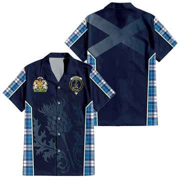 Roberton Tartan Hawaiian Shirt with Family Crest and Scottish Thistle Vibes Sport Style Kid - Tartan Vibes Clothing