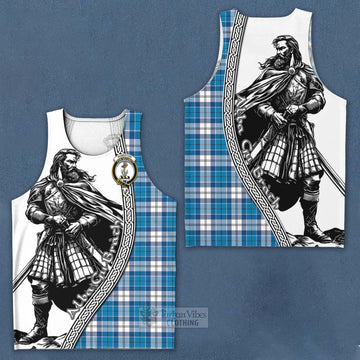 Roberton Tartan Clan Crest Men's Tank Top with Highlander Warrior Celtic Style Men - Tartan Vibes Clothing