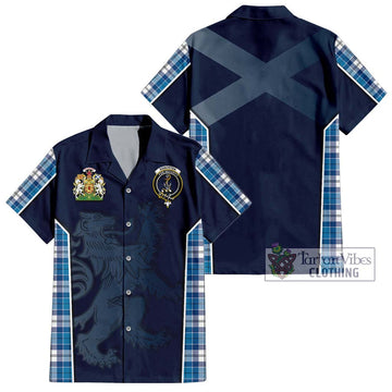 Roberton Tartan Hawaiian Shirt with Family Crest and Lion Rampant Vibes Sport Style Kid - Tartan Vibes Clothing