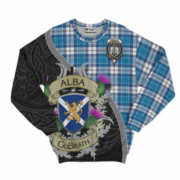 Roberton Tartan Family Crest Sweatshirt Lion Rampant Royal Thistle Shield Celtic Inspired Unisex - Tartan Vibes Clothing
