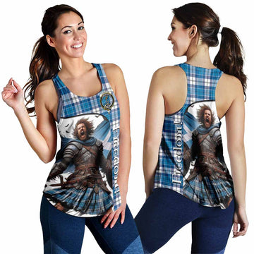 Tartan Vibes Clothing Roberton Crest Tartan Women's Racerback Tanks Inspired by the Freedom of Scottish Warrior