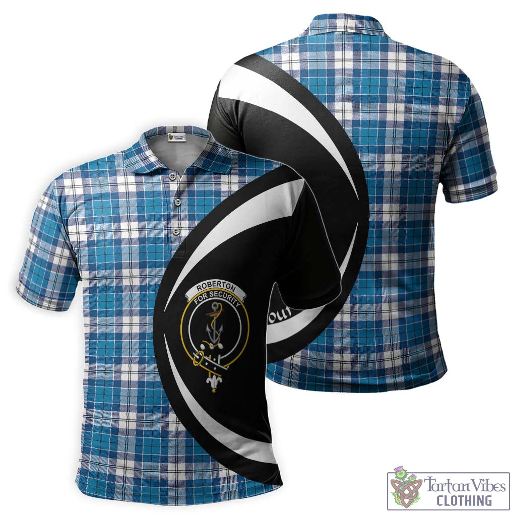 Roberton Tartan Men's Polo Shirt with Family Crest Circle Style Kid - Tartan Vibes Clothing