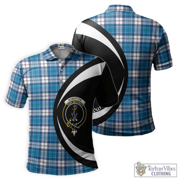 Roberton Tartan Men's Polo Shirt with Family Crest Circle Style Kid - Tartan Vibes Clothing