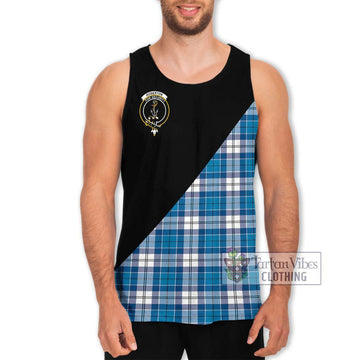Roberton Tartan Men's Tank Top with Family Crest and Military Logo Style Men - Tartan Vibes Clothing