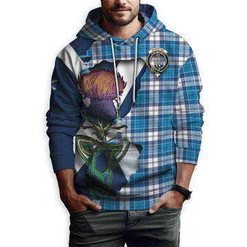 Roberton Tartan Family Crest Hoodie Scottish Thistle Celtic Inspired Pullover Hoodie - Tartan Vibes Clothing