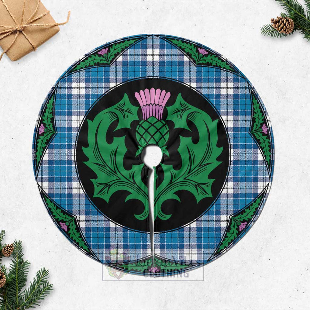 Roberton Tartan Christmas Tree Skirt Scottish Thistle Style Casual Tree Skirts - Tartan Vibes Clothing