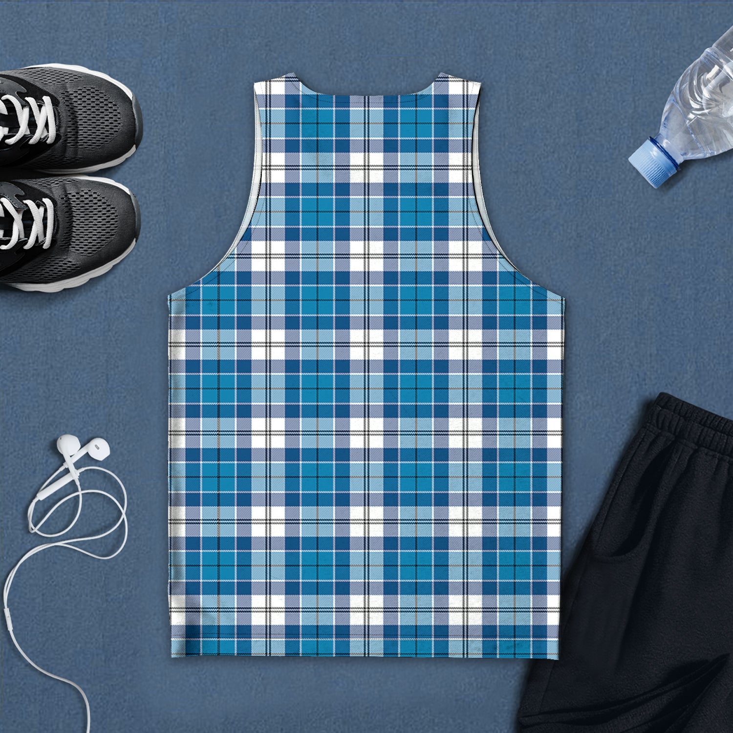 Roberton Tartan Mens Tank Top with Family Crest - Tartan Vibes Clothing