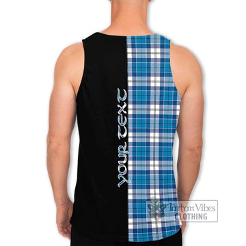 Roberton Tartan Men's Tank Top with Family Crest and Half Of Me Style - Tartan Vibes Clothing