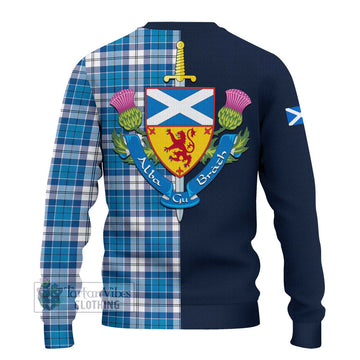 Roberton Tartan Ugly Sweater Alba with Scottish Lion Royal Arm Half Style - Tartan Vibes Clothing
