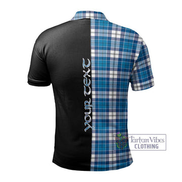 Roberton Tartan Polo Shirt with Family Crest and Half Of Me Style - Tartan Vibes Clothing