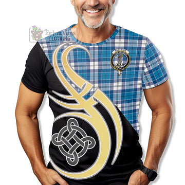 Roberton Tartan T-Shirt with Family Crest and Celtic Symbol Style - Tartan Vibes Clothing