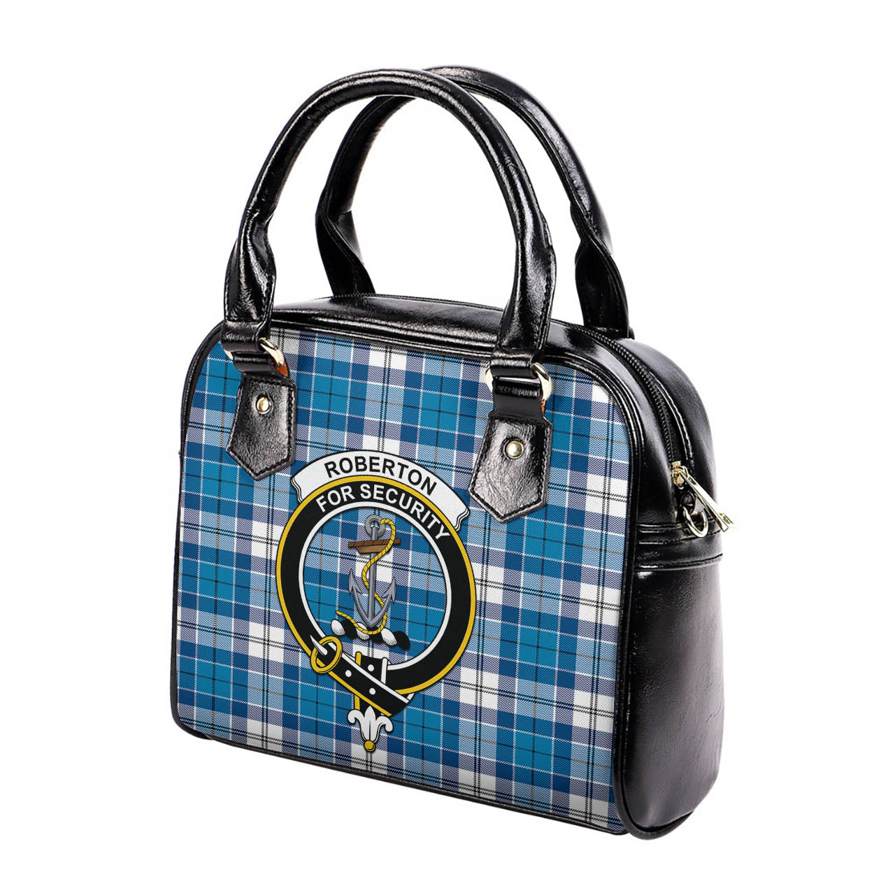 Roberton Tartan Shoulder Handbags with Family Crest - Tartan Vibes Clothing