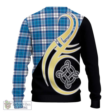 Roberton Tartan Ugly Sweater with Family Crest and Celtic Symbol Style - Tartan Vibes Clothing