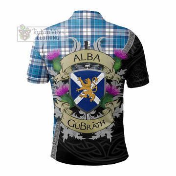 Roberton Tartan Family Crest Polo Shirt Lion Rampant Royal Thistle Shield Celtic Inspired - Tartan Vibes Clothing