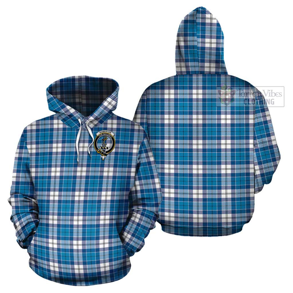 Roberton Tartan Cotton Hoodie with Family Crest - Tartan Vibes Clothing
