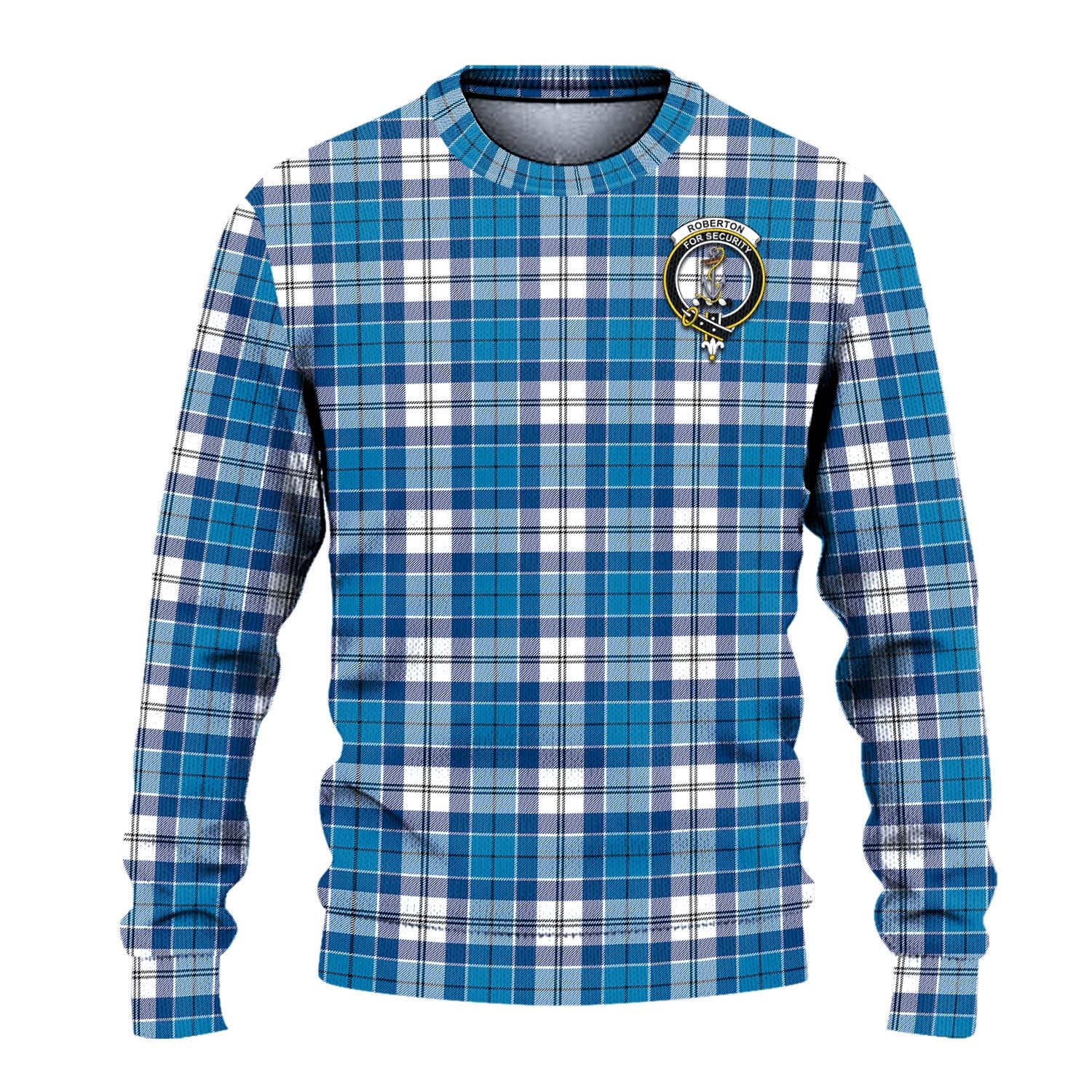 Roberton Tartan Ugly Sweater with Family Crest - Tartan Vibes Clothing