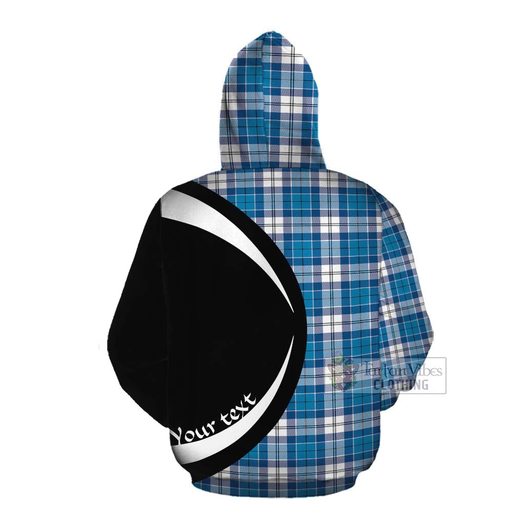 Roberton Tartan Cotton Hoodie with Family Crest Circle Style Pullover Hoodie - Tartan Vibes Clothing