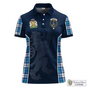 Roberton Tartan Women's Polo Shirt with Family Crest and Lion Rampant Vibes Sport Style - Tartan Vibes Clothing