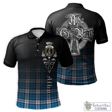 Roberton Tartan Polo Shirt Featuring Alba Gu Brath Family Crest Celtic Inspired
