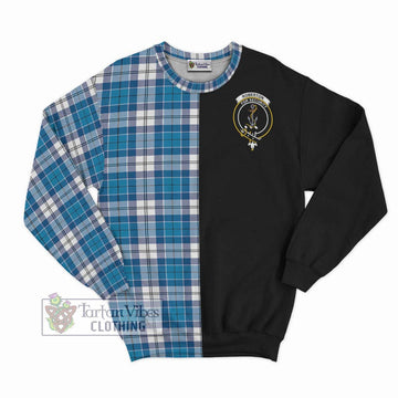 Roberton Tartan Sweatshirt with Family Crest and Half Of Me Style - Tartan Vibes Clothing