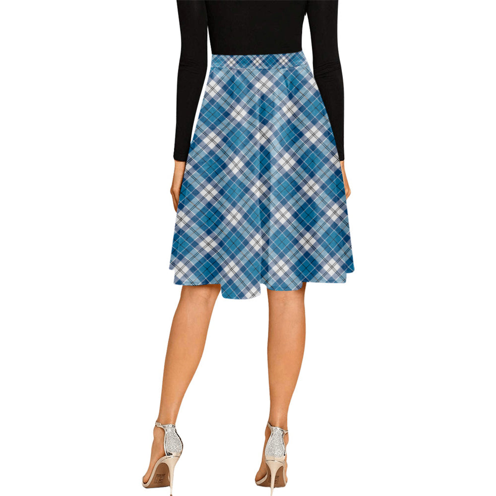Roberton Tartan Melete Pleated Midi Skirt Cross Style - Tartan Vibes Clothing