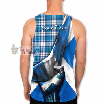 Roberton Tartan Men's Tank Top with Family Crest Scotland Patriotic Style - Tartan Vibes Clothing