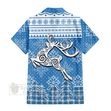 Roberton Clan Christmas Hawaiian Shirt Celtic Reindeer Style - Tartan Vibes Clothing
