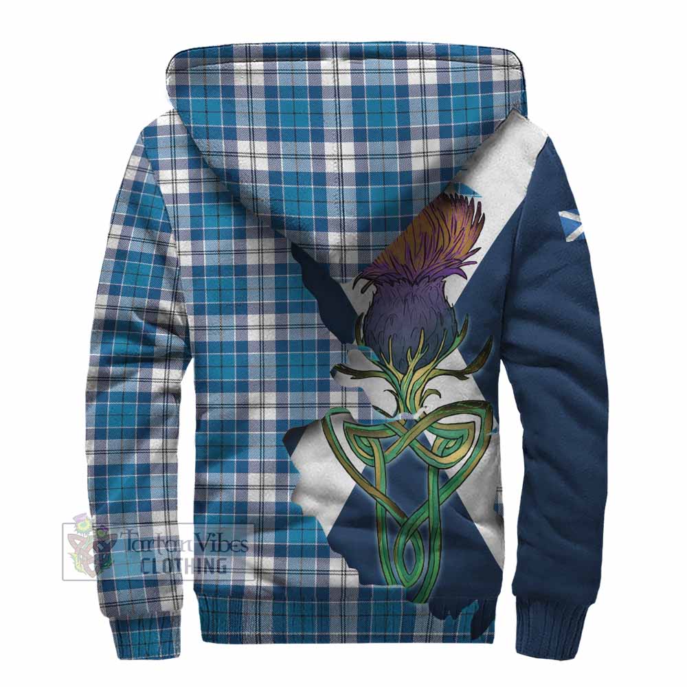 Roberton Tartan Family Crest Sherpa Hoodie Scottish Thistle Celtic Inspired - Tartan Vibes Clothing