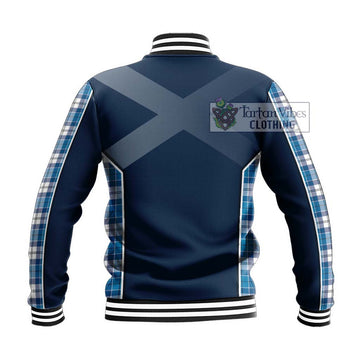 Roberton Tartan Baseball Jacket with Family Crest and Lion Rampant Vibes Sport Style - Tartan Vibes Clothing