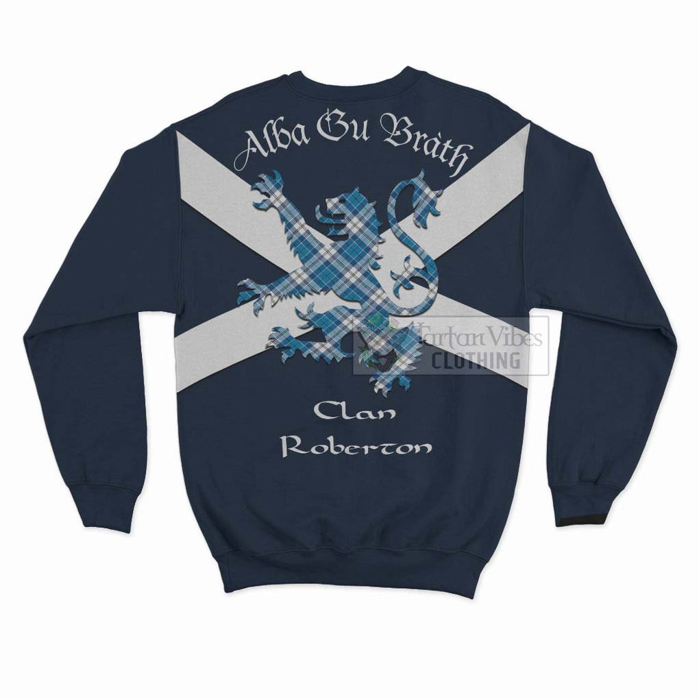 Roberton Tartan Lion Rampant Sweatshirt Proudly Display Your Heritage with Alba Gu Brath and Clan Name - Tartan Vibes Clothing