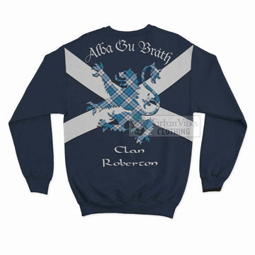 Roberton Tartan Lion Rampant Sweatshirt Proudly Display Your Heritage with Alba Gu Brath and Clan Name - Tartan Vibes Clothing