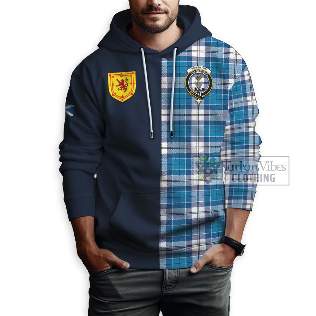 Roberton Tartan Hoodie Alba with Scottish Lion Royal Arm Half Style - Tartan Vibes Clothing