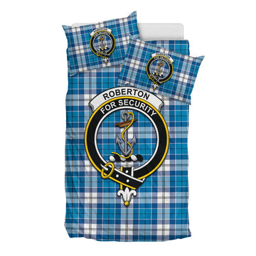 Roberton Tartan Bedding Set with Family Crest - Tartan Vibes Clothing