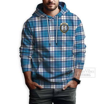 Roberton Tartan Hoodie with Family Crest Celtic Skull Style - Tartan Vibes Clothing