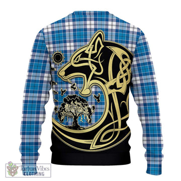 Roberton Tartan Ugly Sweater with Family Crest Celtic Wolf Style - Tartan Vibes Clothing