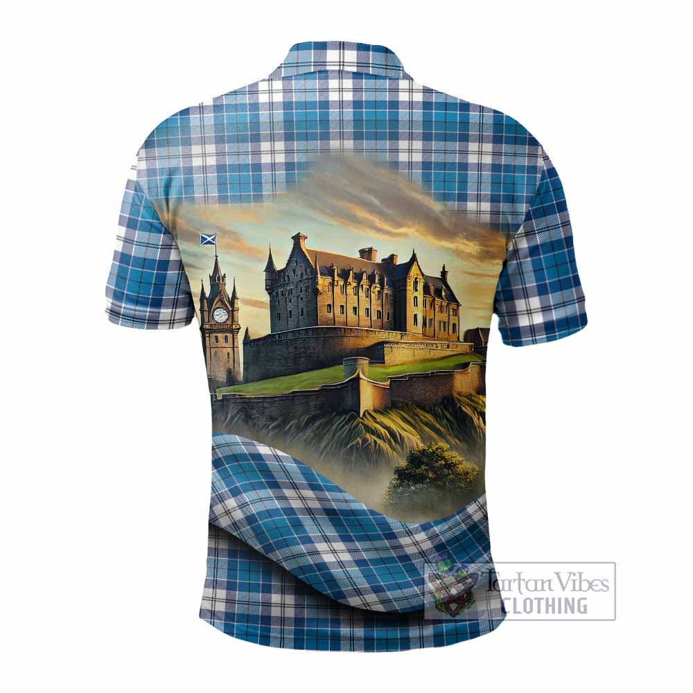 Tartan Vibes Clothing Roberton Tartan Family Crest Polo Shirt with Scottish Ancient Castle Stype