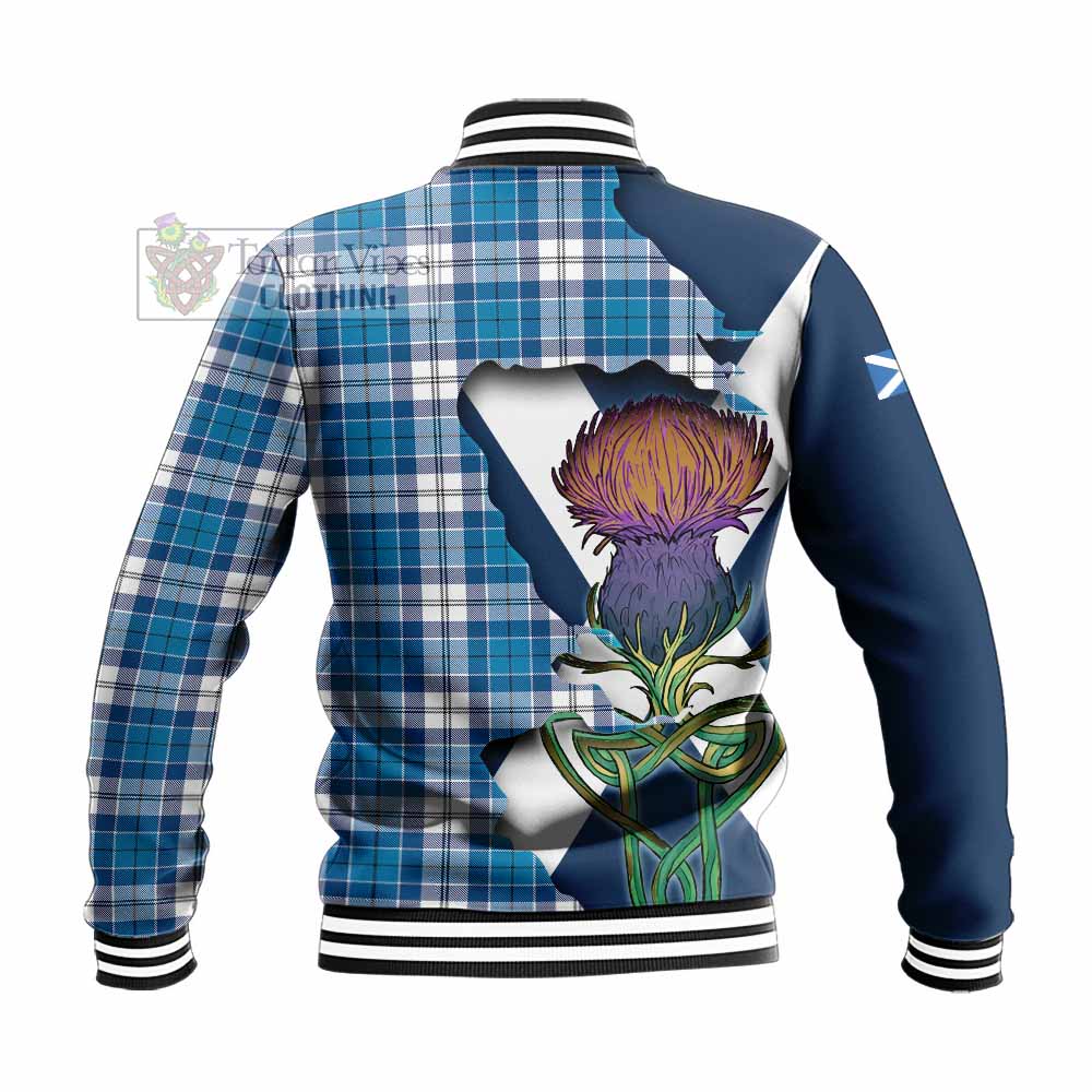 Roberton Tartan Family Crest Baseball Jacket Scottish Thistle Celtic Inspired - Tartan Vibes Clothing