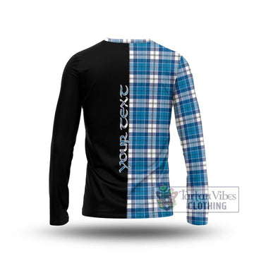 Roberton Tartan Long Sleeve T-Shirt with Family Crest and Half Of Me Style - Tartan Vibes Clothing