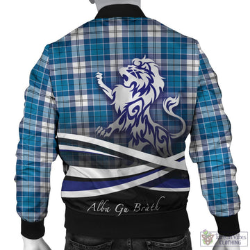 Roberton Tartan Bomber Jacket with Alba Gu Brath Regal Lion Emblem - Tartan Vibes Clothing