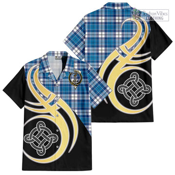 Roberton Tartan Hawaiian Shirt with Family Crest and Celtic Symbol Style - Tartan Vibes Clothing