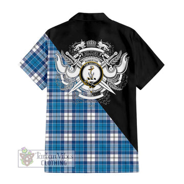 Roberton Tartan Hawaiian Shirt with Family Crest and Military Logo Style - Tartan Vibes Clothing