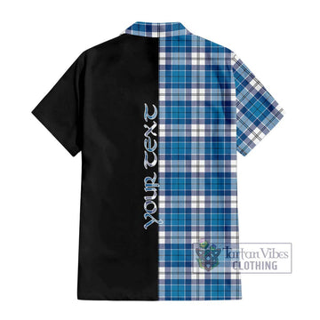 Roberton Tartan Hawaiian Shirt with Family Crest and Half Of Me Style - Tartan Vibes Clothing