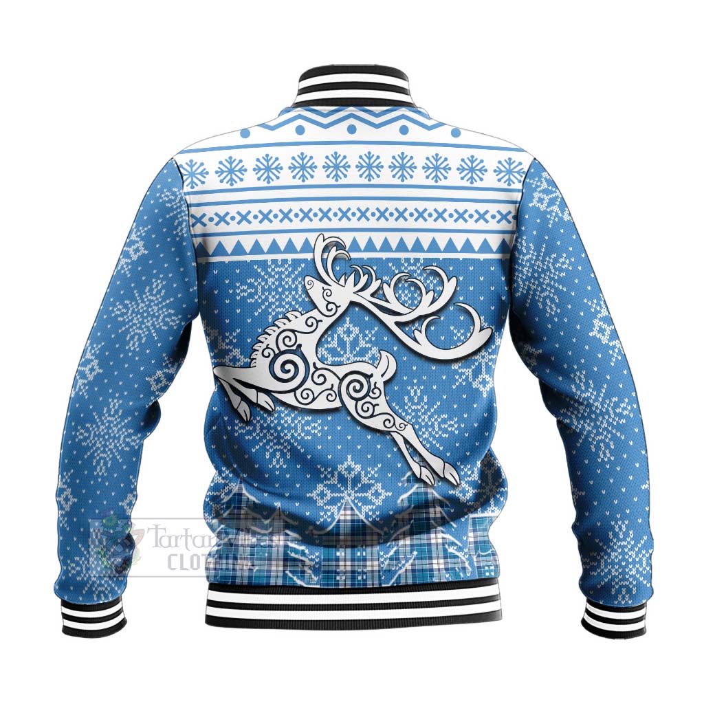 Roberton Clan Christmas Baseball Jacket Celtic Reindeer Style - Tartan Vibes Clothing