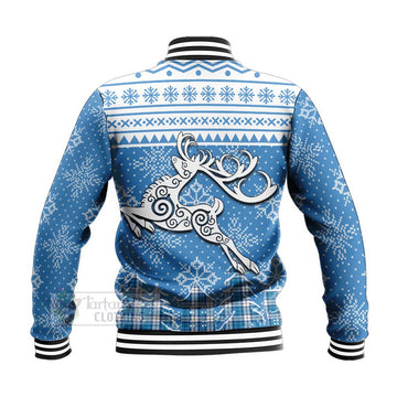 Roberton Clan Christmas Baseball Jacket Celtic Reindeer Style - Tartan Vibes Clothing