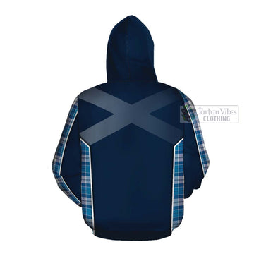 Roberton Tartan Cotton Hoodie with Family Crest and Lion Rampant Vibes Sport Style Pullover Hoodie - Tartan Vibes Clothing