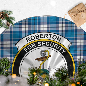 Roberton Tartan Christmas Tree Skirt with Family Crest - Tartan Vibes Clothing