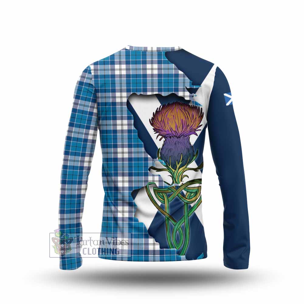 Roberton Tartan Family Crest Long Sleeve T-Shirt Scottish Thistle Celtic Inspired - Tartan Vibes Clothing