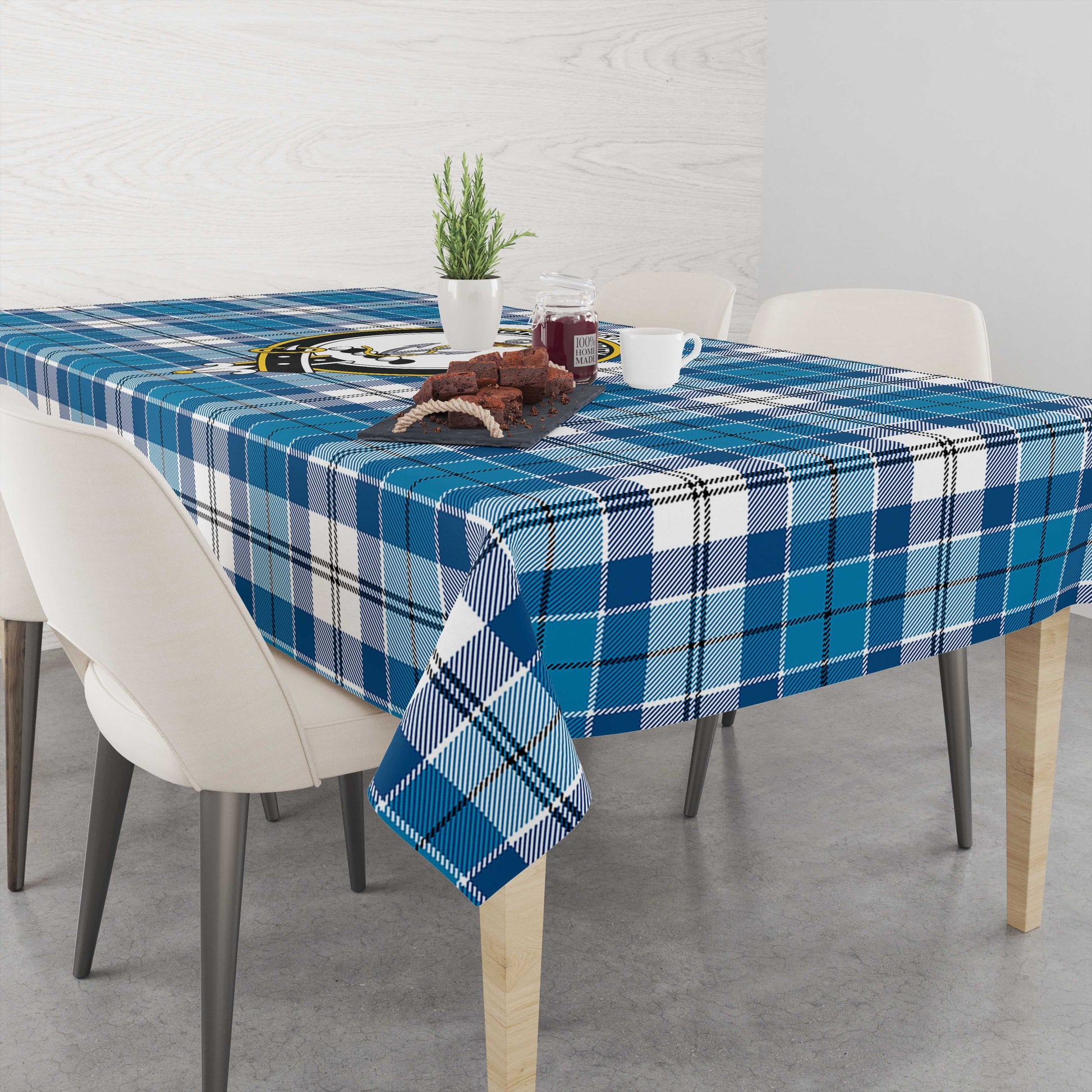 Roberton Tartan Tablecloth with Family Crest M 39.4"x59"(100x150cm) - Tartan Vibes Clothing