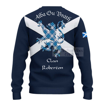 Roberton Tartan Lion Rampant Ugly Sweater Proudly Display Your Heritage with Alba Gu Brath and Clan Name - Tartan Vibes Clothing