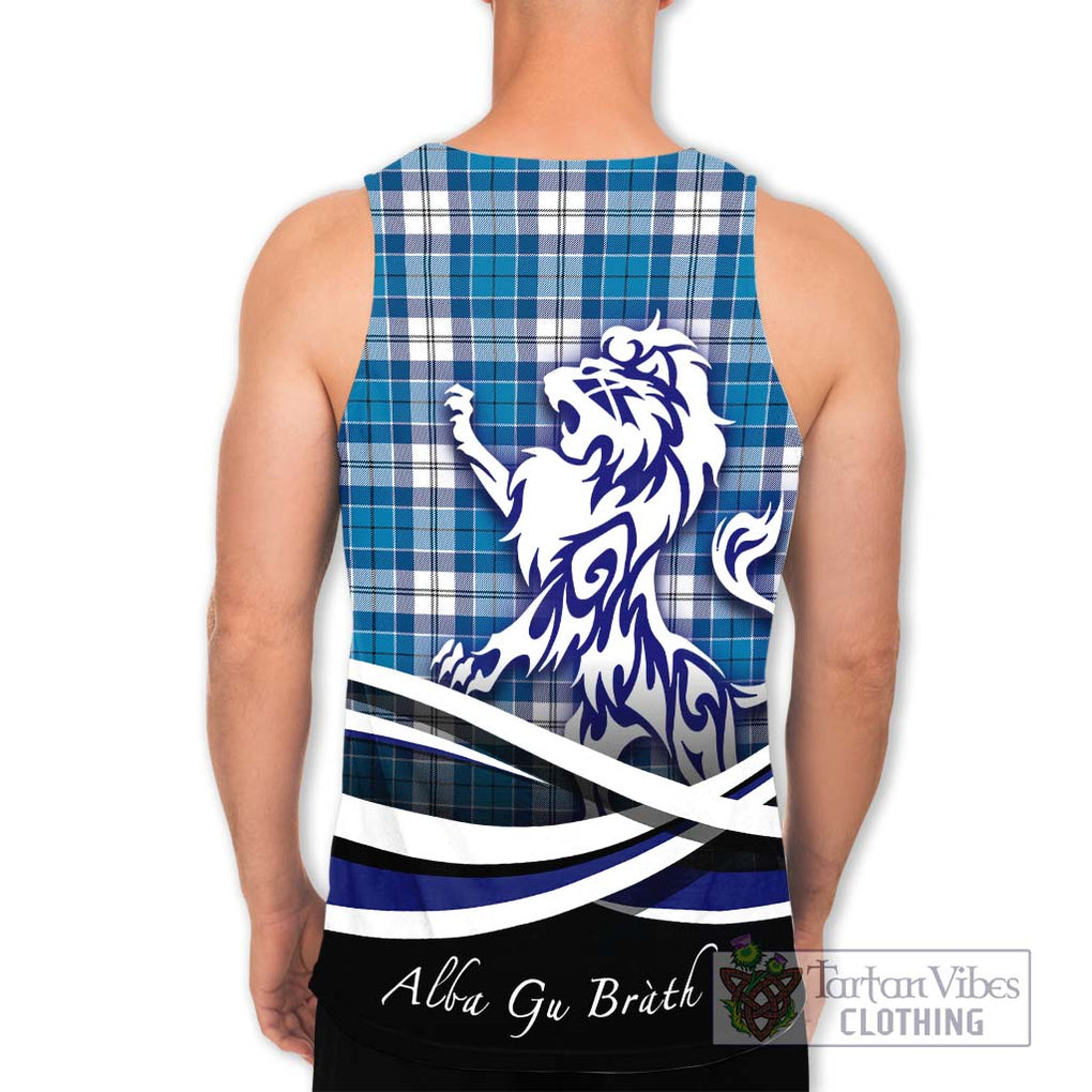 Roberton Tartan Men's Tank Top with Alba Gu Brath Regal Lion Emblem - Tartan Vibes Clothing